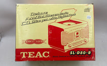 Load image into Gallery viewer, Teac Model SL-D80-R Red Deluxe CD Player Digital Clock Radio Not Tested