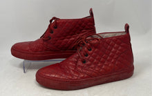 Load image into Gallery viewer, Del Toro Mens Quilted Alto Red Leather High-Top Chukka Sneaker Shoes Size 9