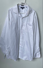 Load image into Gallery viewer, Tommy Hilfiger Mens White Cotton Long Sleeve Premium Non-Iron Dress Shirt Sz 18