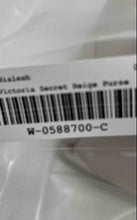 Load image into Gallery viewer, Victoria's Secret Womens Beige Leather Zipper Lined Cosmetic Makeup Bag With Tag