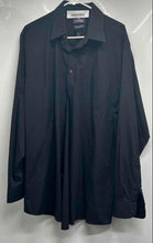 Load image into Gallery viewer, Stafford Mens Black Long Sleeve Performance Super Dress Shirt Size 17.5 36-37