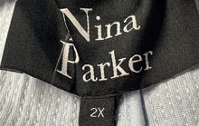 Load image into Gallery viewer, Nina Parker Womens Blue Adjustable Drawstring Tapered Leg Jogger Pants Size 2X