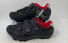 Load image into Gallery viewer, Tommaso Mens Terra 100 Black Red Hook And Loop Elite Cycling Shoes Size 7.5