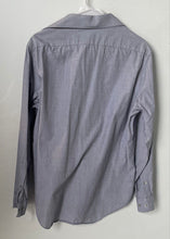 Load image into Gallery viewer, Calvin Klein Mens Gray Cotton Slim Fit Collared Dress Shirt Size L 16 32/33