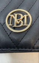 Load image into Gallery viewer, Badgley Mischka Womens Black Quilted Leather Chain Strap Crossbody Purse
