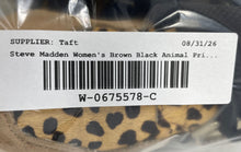Load image into Gallery viewer, Steve Madden Womens Cliff Brown Black Animal Print Sneaker Shoes Size 7.5M