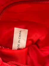 Load image into Gallery viewer, Escada Beaute Womens Red Clear Double Ring Handle Zip Top Cosmetic Bag
