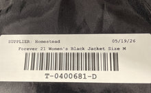 Load image into Gallery viewer, Forever 21 Womens Black Long Sleeve Shawl Lapel One-Button Blazer Jacket Size M