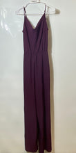 Load image into Gallery viewer, A Love Like You Womens Eggplant Sleeveless V-Neck One-Piece Jumpsuit Size Small