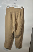 Load image into Gallery viewer, Zara Womens Khaki Flat Front Hook & Bar Side Welt Pockets Trousers Pants Size XS