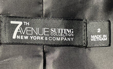 Load image into Gallery viewer, New York & Company 7th Avenue Womens Black Notch Lapel Two-Button Blazer Size 2