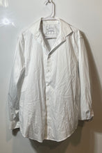 Load image into Gallery viewer, Calvin Klein Mens White Wrinkle Free Slim Fit Flex Collar Dress Shirt Size L