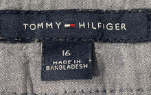 Load image into Gallery viewer, Tommy Hilfiger Womens Gray Pinstripe Print Slash Pockets Cropped Pants Size 16