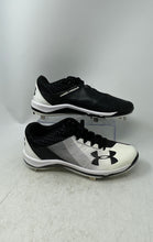 Load image into Gallery viewer, Under Armour Mens Ignite Low ST 3000354 Black White Metal Baseball Cleats Sz 8.5