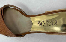 Load image into Gallery viewer, Michael Kors Womens Amelie Luggage Brown Leather Open Toe Mule Sandals Size 8 M