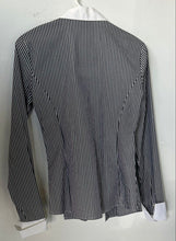 Load image into Gallery viewer, 7th Avenue Design Studio NY & Co. Womens Black White Striped Button-Up Shirt XS