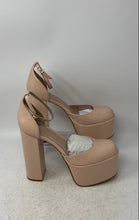 Load image into Gallery viewer, Aldo Womens Craybaen Beige Square Toe Block Platform Heels Size 8