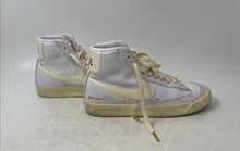 Load image into Gallery viewer, Nike Mens Blazer Mid '77 Vintage White Yellow Lace-Up Sneaker Shoes Size 4.5