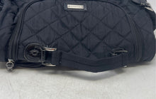 Load image into Gallery viewer, Storksak Womens Poppy Black Quilted Inner Pockets Top Handle Diaper Tote Bag