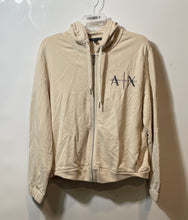 Load image into Gallery viewer, Armani Exchange Womens Beige Long Sleeve Pockets Full-Zip Hoodie Size Large