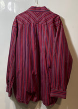 Load image into Gallery viewer, Tommy Hilfiger Mens Red And Blue Striped Long Sleeve Button-Up Shirt Size XL