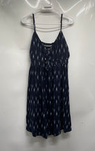 Load image into Gallery viewer, Banana Republic Womens Blue Ikat Print Sleeveless Tie Front Mini Dress Size M