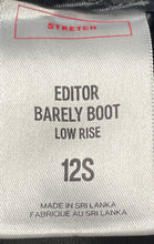 Load image into Gallery viewer, Express Womens Black Editor Barely Low Rise Bootcut Dress Pants Size 12S