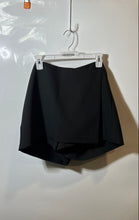 Load image into Gallery viewer, Zara Womens Black Flat Front Side Zipper Back Pockets Short Mini Skirt Size XL