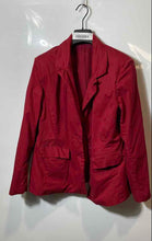 Load image into Gallery viewer, New York & Company Womens Red Long Sleeve Single-Breasted Two-Button Blazer Sz M