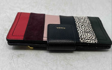 Load image into Gallery viewer, Fossil Womens Multicolor Leather Patchwork Logan RFID Tab Bifold Wallet