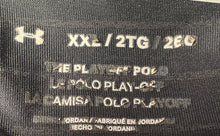 Load image into Gallery viewer, Under Armour Mens Black Striped Short Sleeve The Player Polo Shirt Size XXL