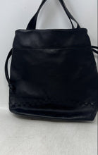Load image into Gallery viewer, Anne Klein Womens Black Leather Inner Pockets Adjustable Strap Crossbody Handbag