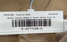 Load image into Gallery viewer, Lauren Ralph Lauren Womens Brown Adelle Straight Leg Trouser Pants Size 10