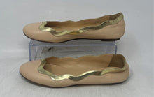 Load image into Gallery viewer, J. Crew Womens Beige Leather Scalloped Slip-On Round Toe Ballet Flats Size 6.5