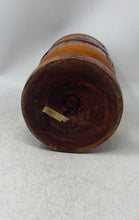 Load image into Gallery viewer, Vintage Brown Floral Hand-Carved Wood 3 Pcs Footed Mortar And Pestle Set