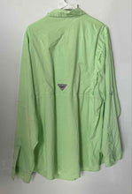 Load image into Gallery viewer, Columbia Mens PFG Tamiami II Light Green Lined Fishing Button-Up Shirt Size XXL