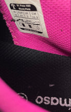 Load image into Gallery viewer, Tommaso Womens Pista 100 Black Pink Faux Leather Hook & Loop Cycling Shoes Sz 10