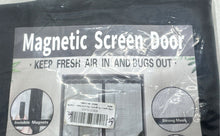 Load image into Gallery viewer, Black Self Closing Pet Friendly Keeps Bugs Outfits Magnetic Screen Door