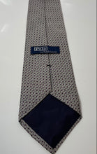 Load image into Gallery viewer, Polo By Ralph Lauren Mens Gray Printed Bar Track Adjustable Pointed Tie