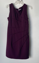 Load image into Gallery viewer, Calvin Klein Womens Purple Sleeveless Pleated Back-Zip A-Line Dress Size 14