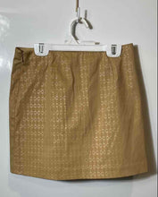Load image into Gallery viewer, Express Womens Brown Geometric Print Stretch Side Zip Mini Skirt Size 1/2