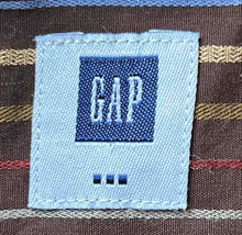 Load image into Gallery viewer, Gap Mens Multicolor Striped Print Cotton Long Sleeve Button-Up Shirt Size S
