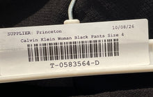 Load image into Gallery viewer, Calvin Klein Womens Black Flat Front Regular Fit Tapered Leg Ankle Pants Size 4