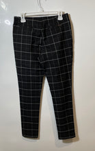 Load image into Gallery viewer, Calvin Klein Womens Black White Check Regular Fit Skinny Leg Ankle Pants Size 8