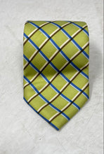 Load image into Gallery viewer, Hugo Boss Mens Multicolor Plaid Silk Keeper Loop Adjustable Pointed Tie
