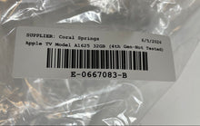 Load image into Gallery viewer, Apple TV A1625 Black 4th Generation 32GB Media Streamer Not Tested