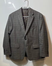 Load image into Gallery viewer, Lauren Ralph Lauren Mens Gray Plaid Long Sleeve Two-Button Blazer Size 42S