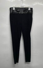 Load image into Gallery viewer, Bebe Womens Black High Waist Back Zip Skinny Leg Ankle Leggings Size Large