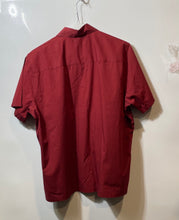 Load image into Gallery viewer, Banana Republic Mens Red Stretch Short Sleeve Collared Button-Up Shirt Size M