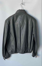 Load image into Gallery viewer, Wilson Mens Gray Long Sleeve Stand Collar Full-Zip Leather Jacket Size 44